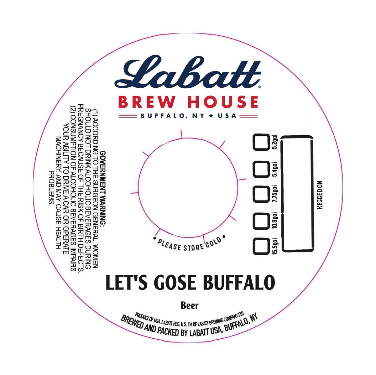 Let's Gose Buffalo — full label as filed with TTB