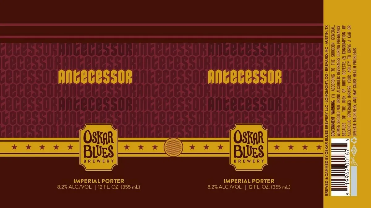 Antecessor — full label as filed with TTB