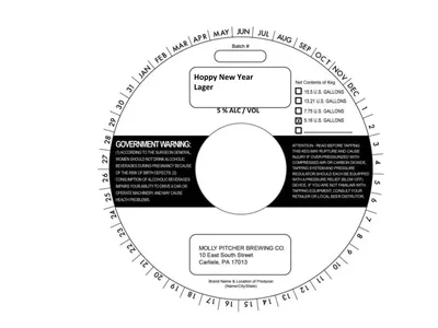 Hoppy New Year Lager label