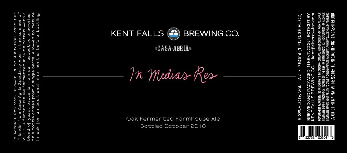 In Medias Res — full label as filed with TTB