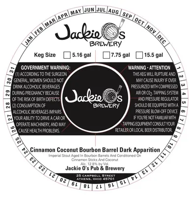 Cinnamon Coconut Bourbon Barrel Dark Apparition label