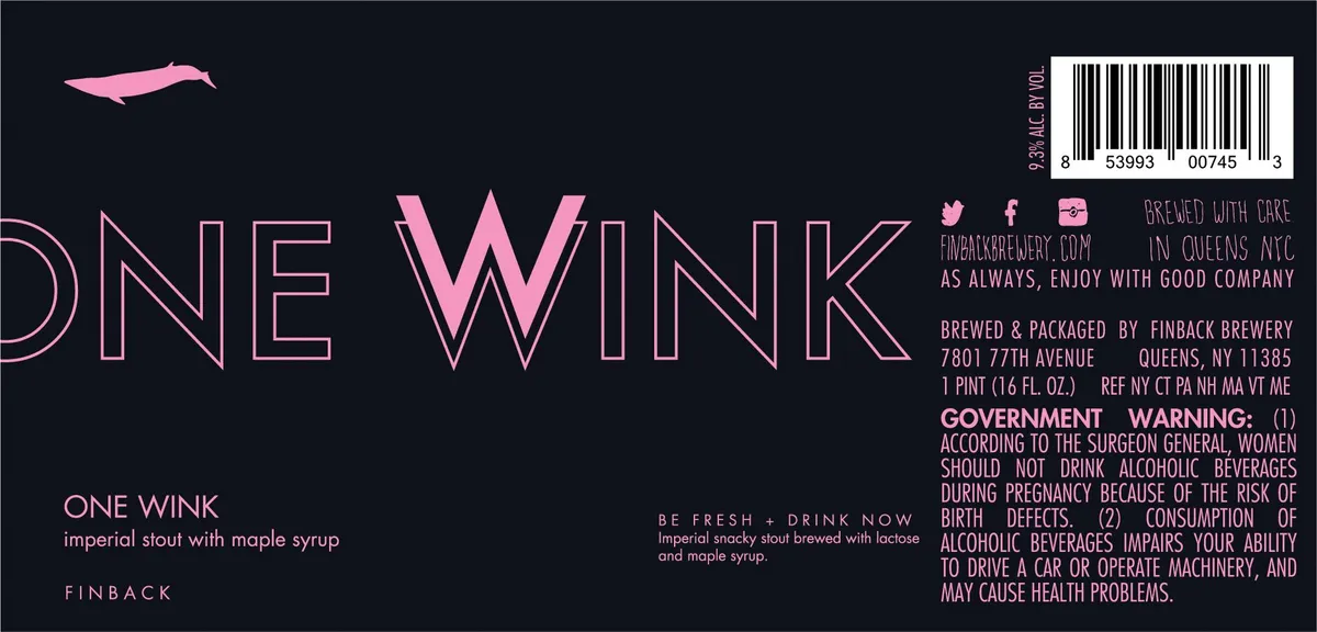 One Wink label art — ONE WINK
