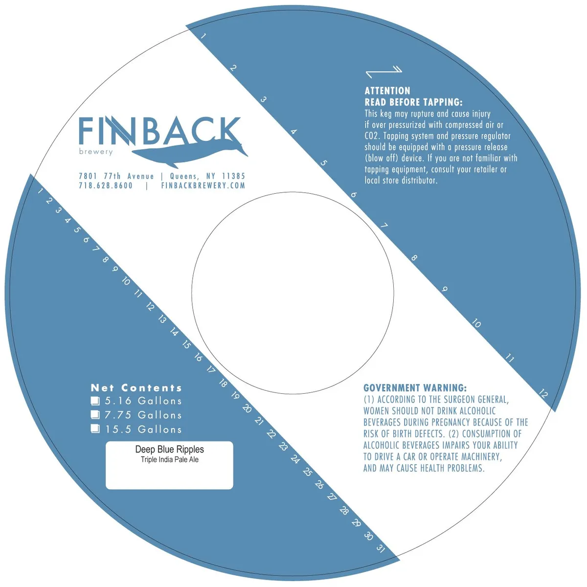 Deep Blue Ripples — full label as filed with TTB