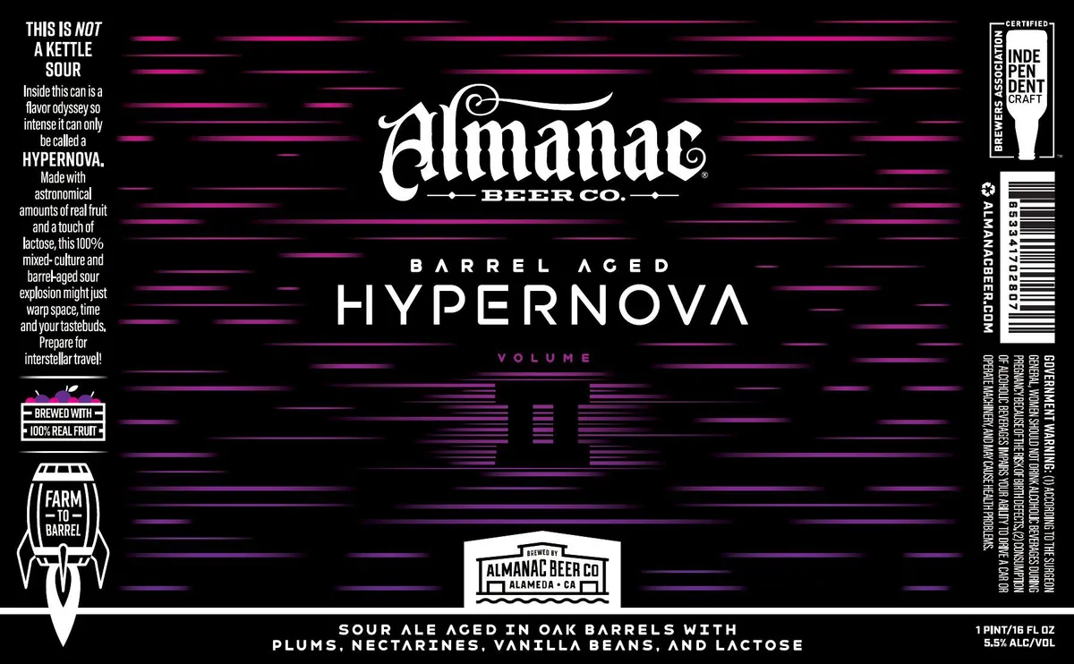 Hypernova Volume II — full label as filed with TTB