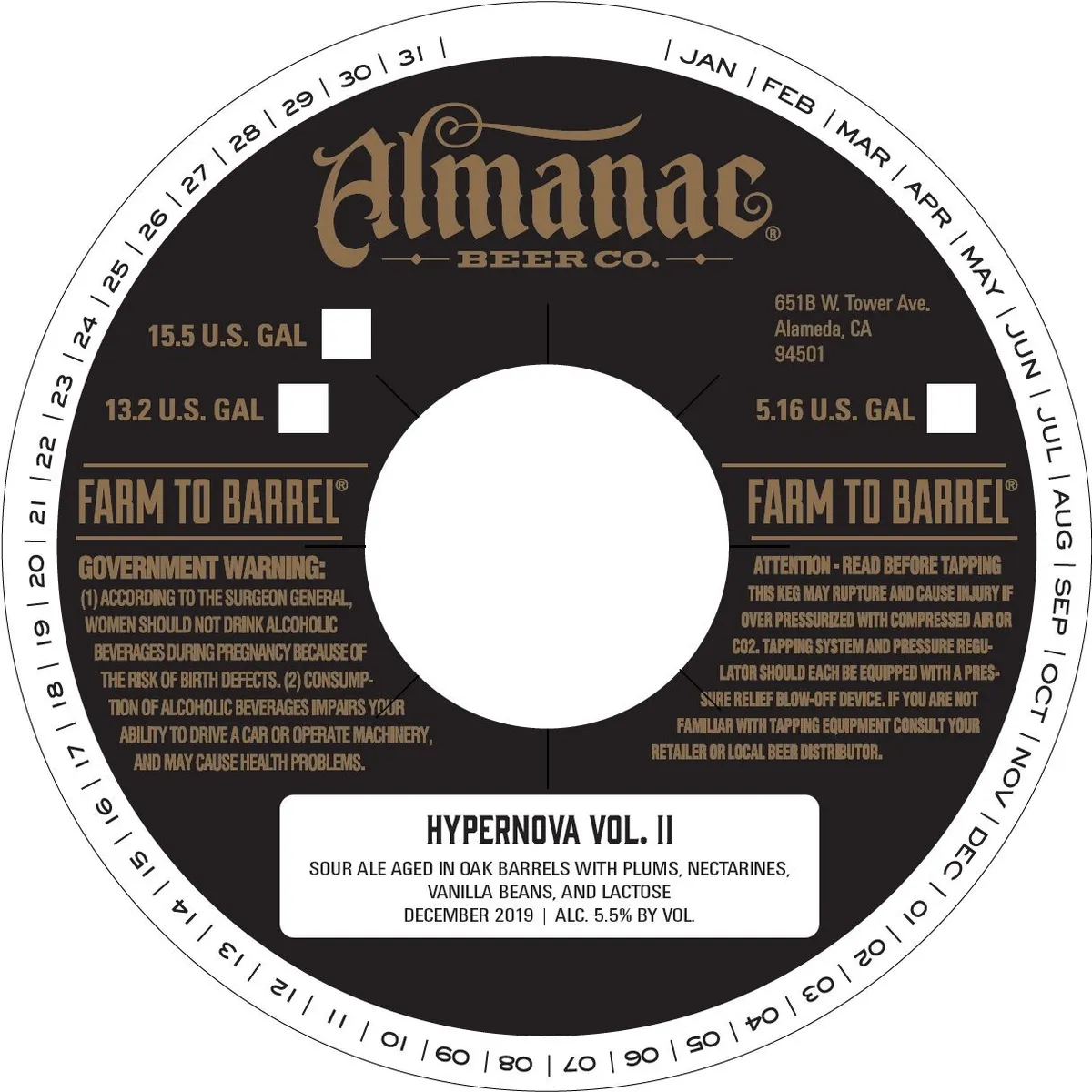 Hypernova Vol. II — full label as filed with TTB