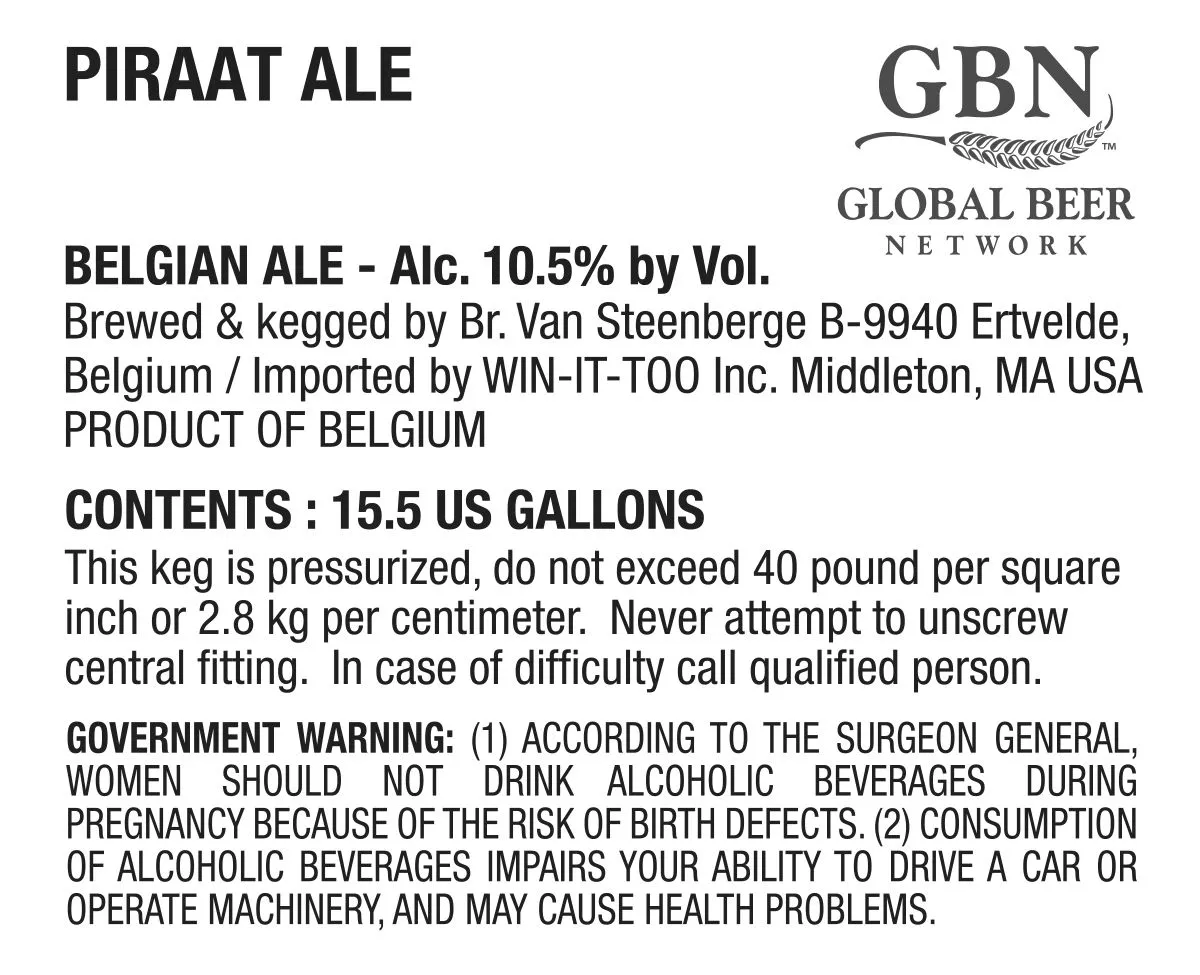 Piraat Ale label art — PIRAAT