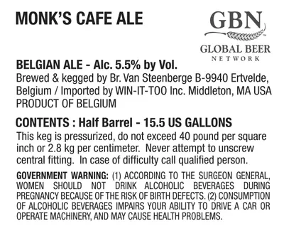 Monk's Cafe Ale label