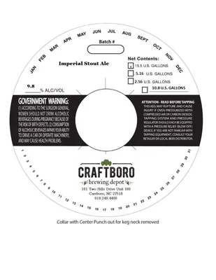 Imperial Stout Ale label