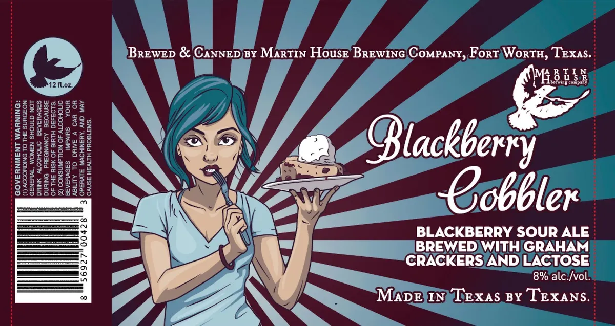 Blackberry Cobbler — full label as filed with TTB
