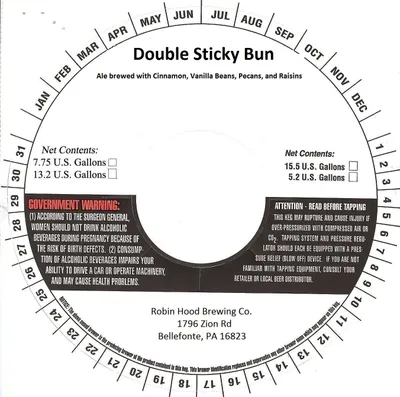 Double Sticky Bun label
