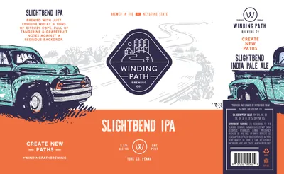 Slightbend IPA label