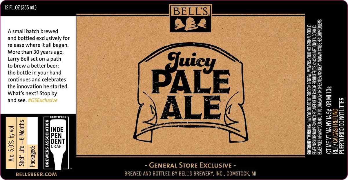 Juicy Pale Ale — full label as filed with TTB