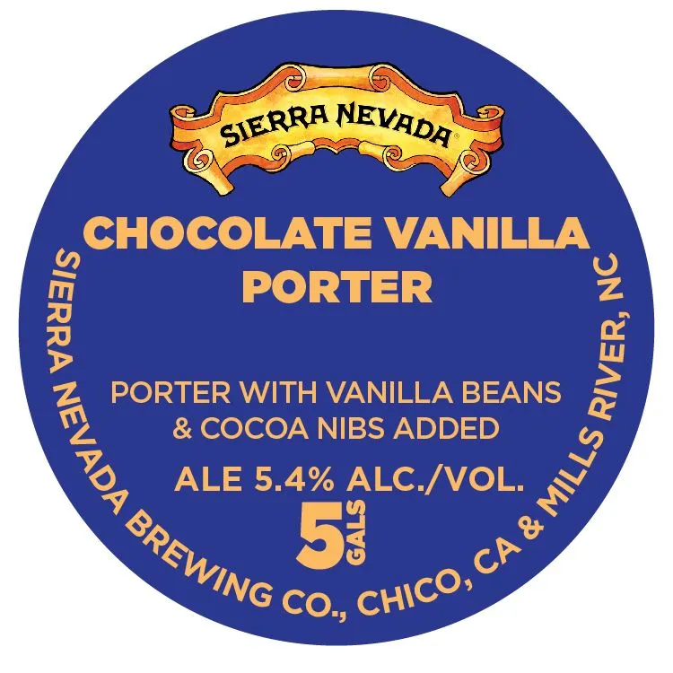 Chocolate Vanilla Porter — full label as filed with TTB