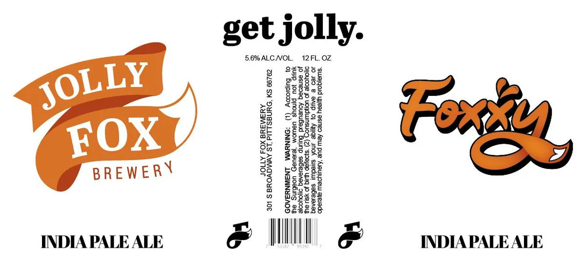 Foxxy IPA — full label as filed with TTB