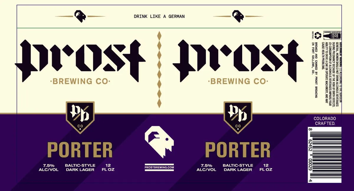 Porter Baltic-Style Dark Lager — full label as filed with TTB