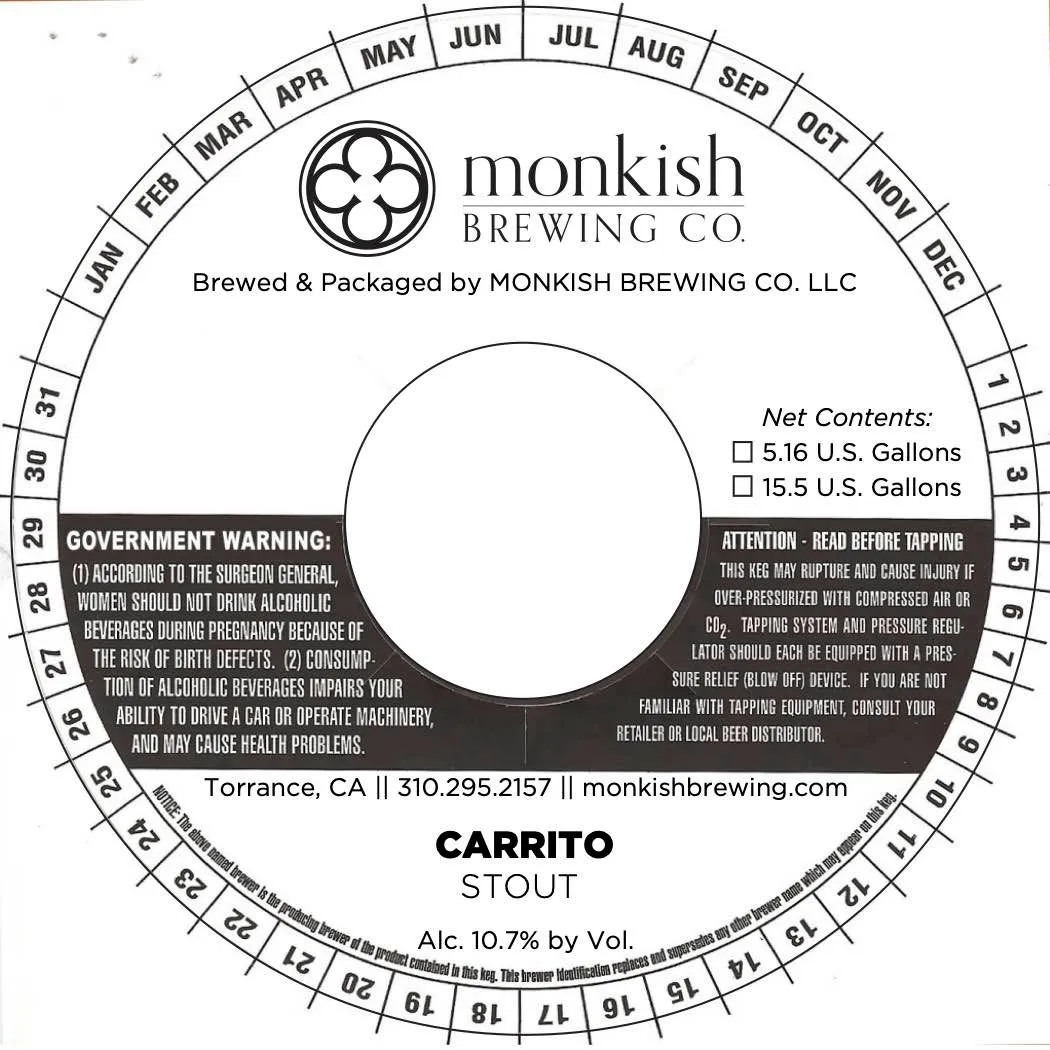 Carrito — full label as filed with TTB