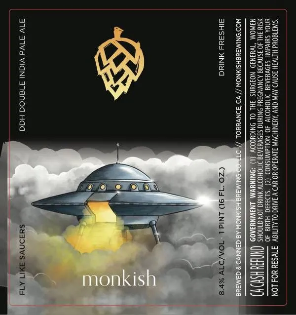 Fly Like Saucers — full label as filed with TTB