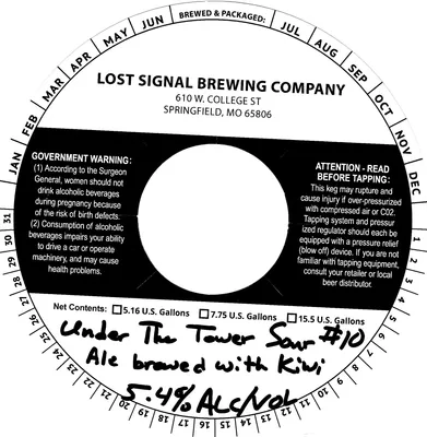 Under The Tower Sour #10 label