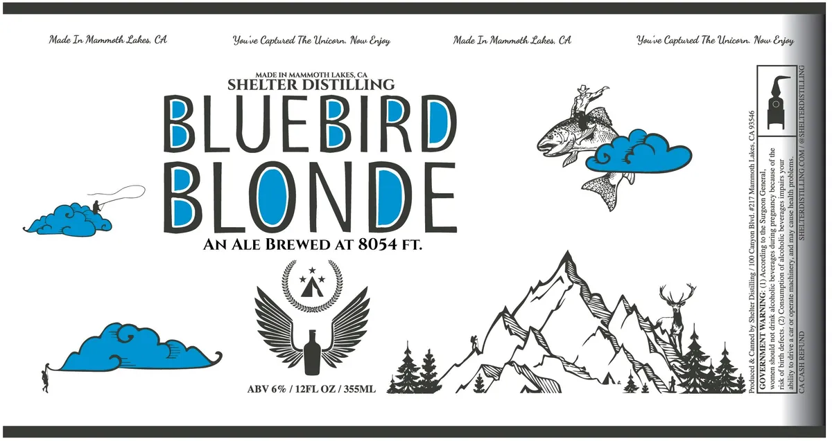 Bluebird Blonde — full label as filed with TTB