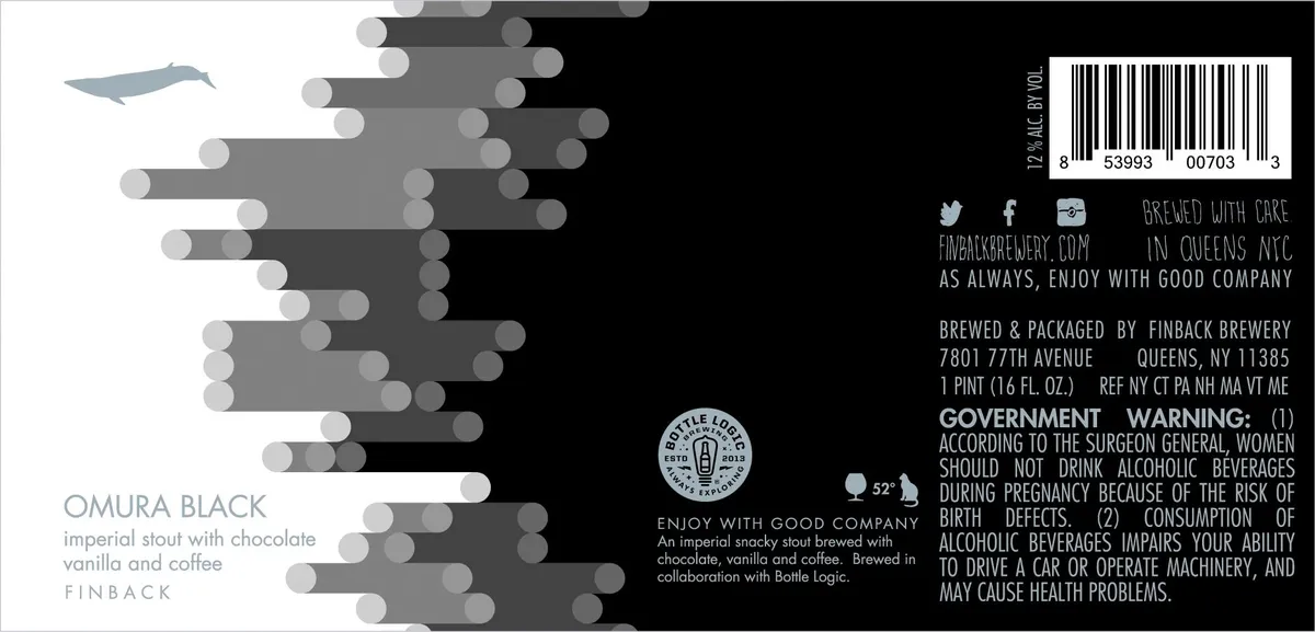 Omura Black — full label as filed with TTB