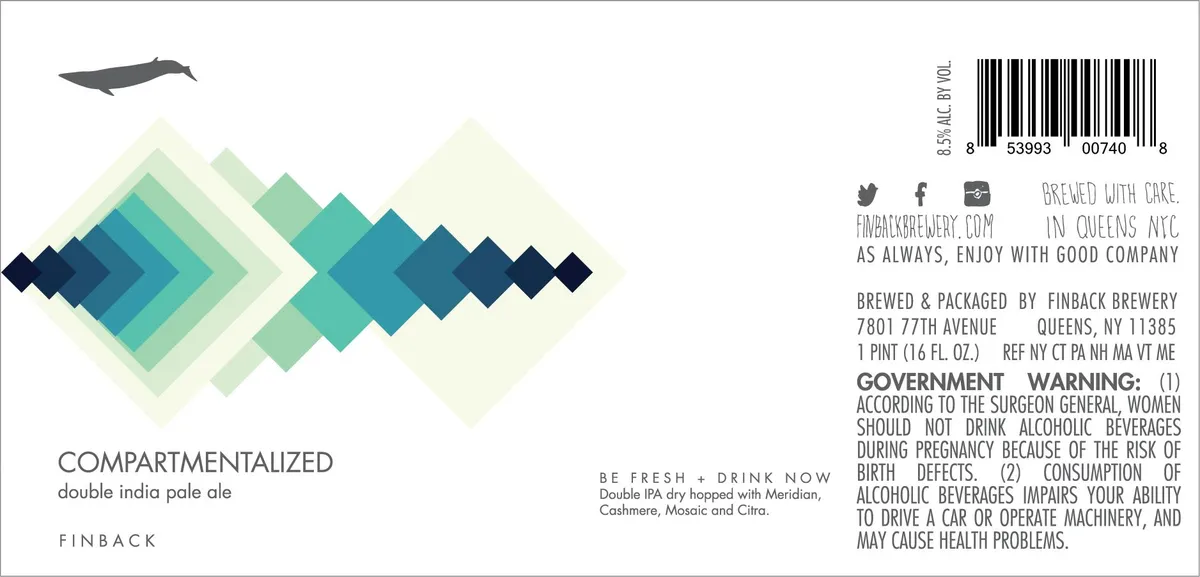 Compartmentalized label art — COMPARTMENTALIZED