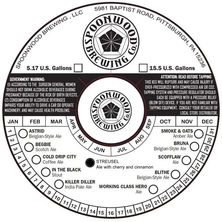 Streusel — full label as filed with TTB