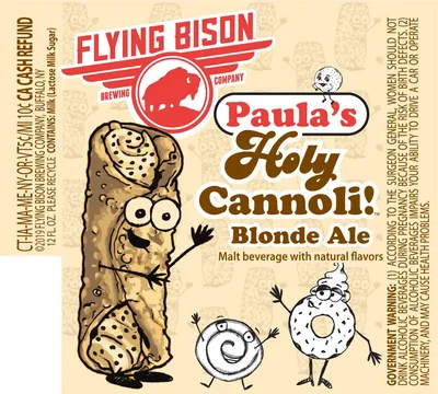Paula's Holy Cannoli! label