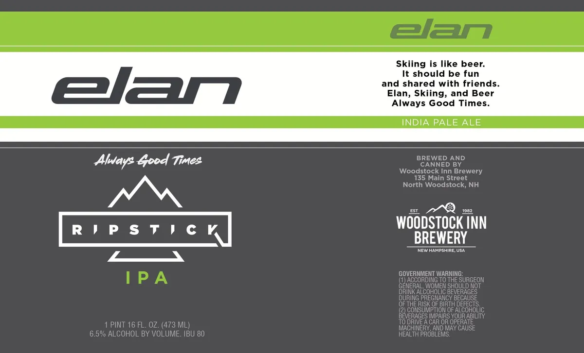 Elan — full label as filed with TTB