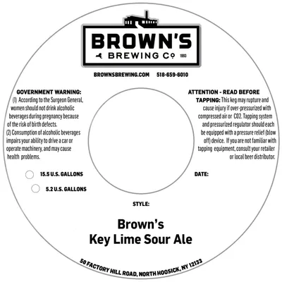 Key Lime Sour Ale label