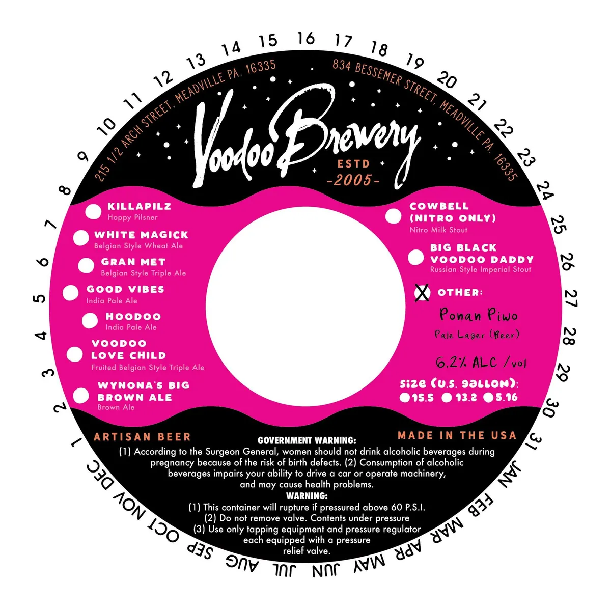 Ponan Piwo — full label as filed with TTB