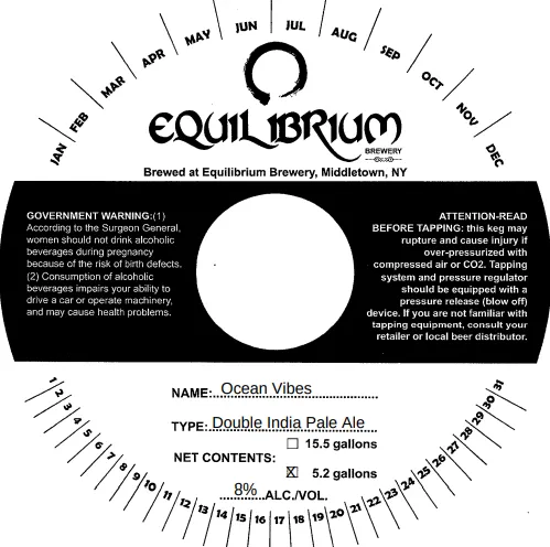 Ocean Vibes — full label as filed with TTB