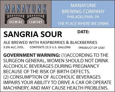 Sangria Sour label