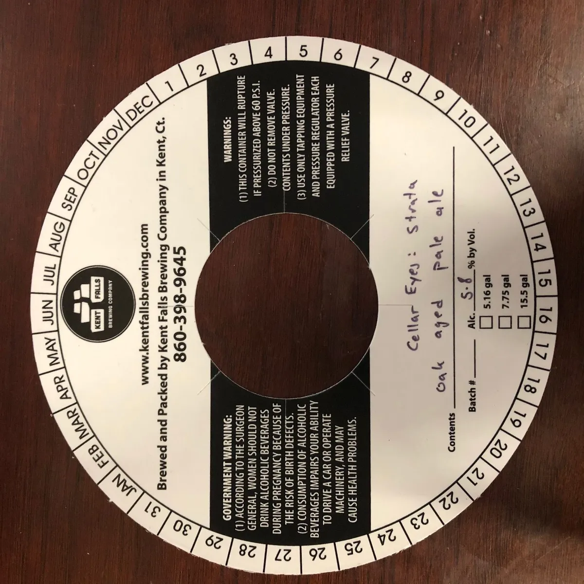 Cellar Eyes label art — KENT FALLS BREWING COMPANY