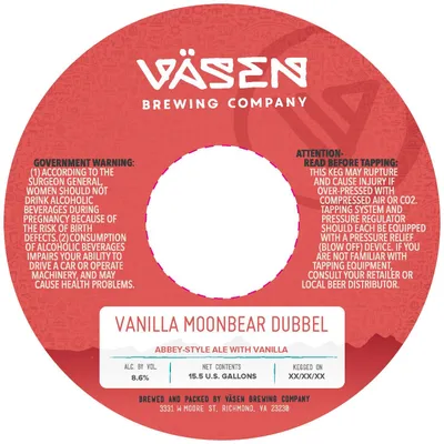 Vanilla Moonbear Dubbel label