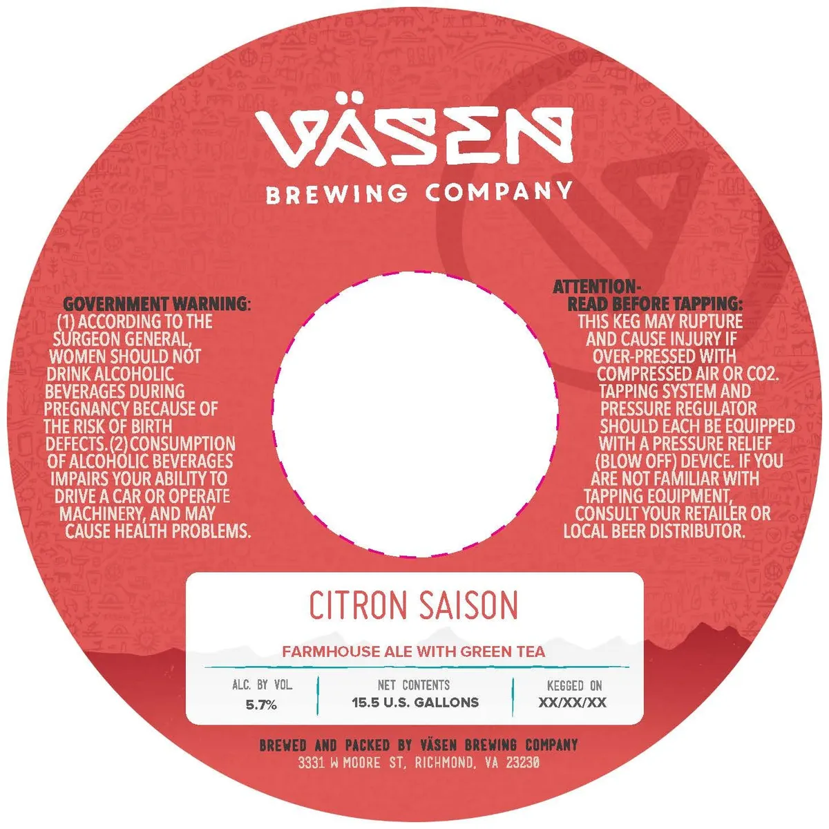 Citron Saison — full label as filed with TTB