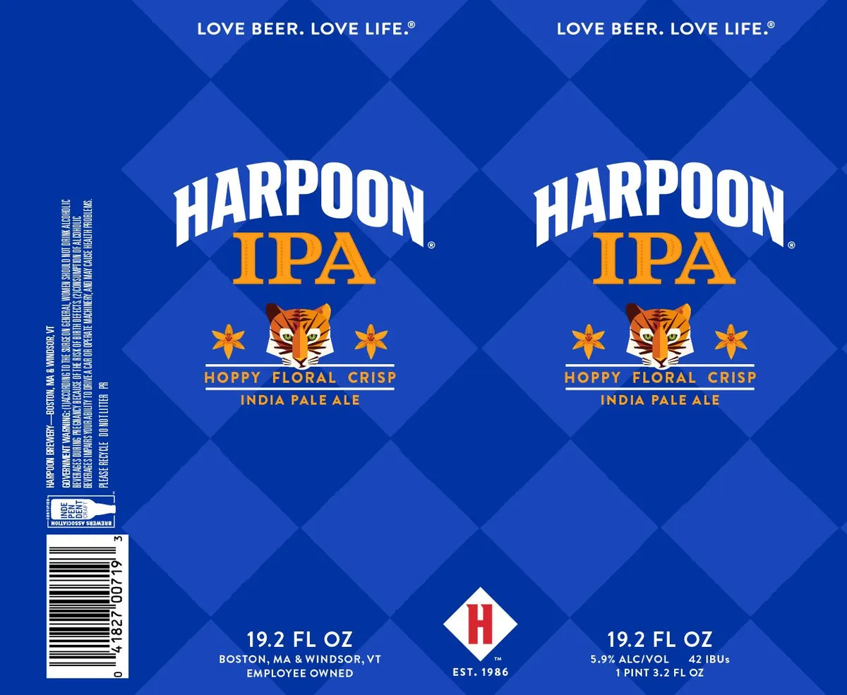 Harpoon IPA — full label as filed with TTB