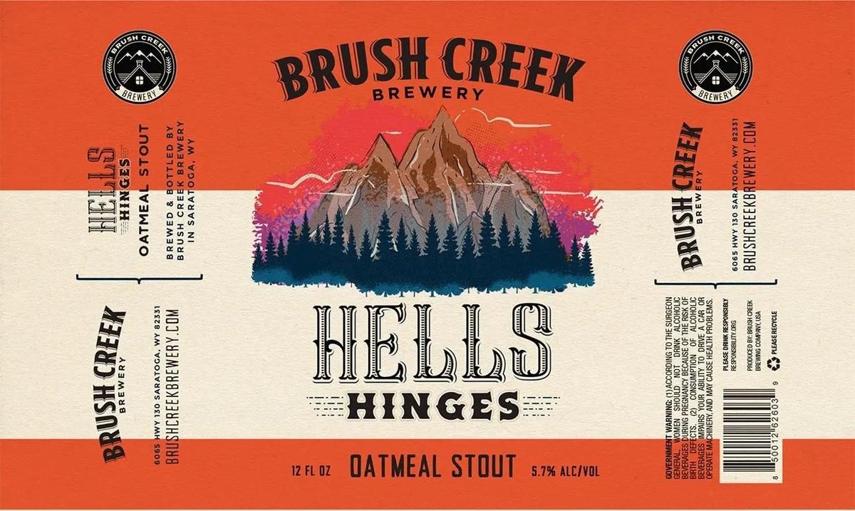 Hells Hinges Oatmeal Stout — full label as filed with TTB