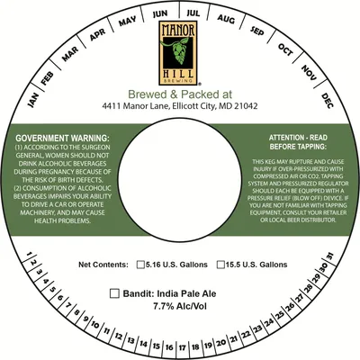 Bandit India Pale Ale label