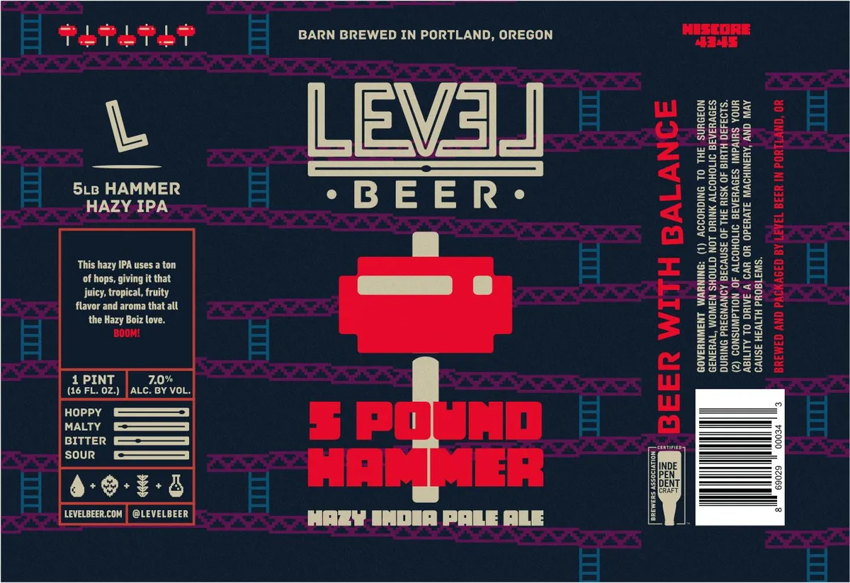 5 Pound Hammer label