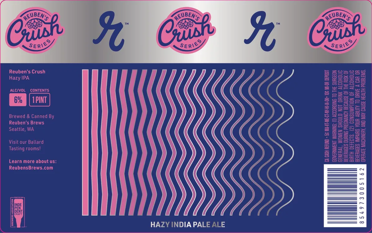 Reuben's Crush — full label as filed with TTB