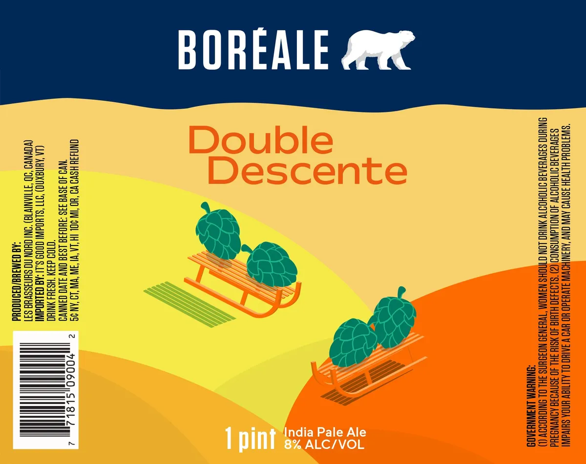 Double Descente label art — BOREALE DOUBLE DESCENTE