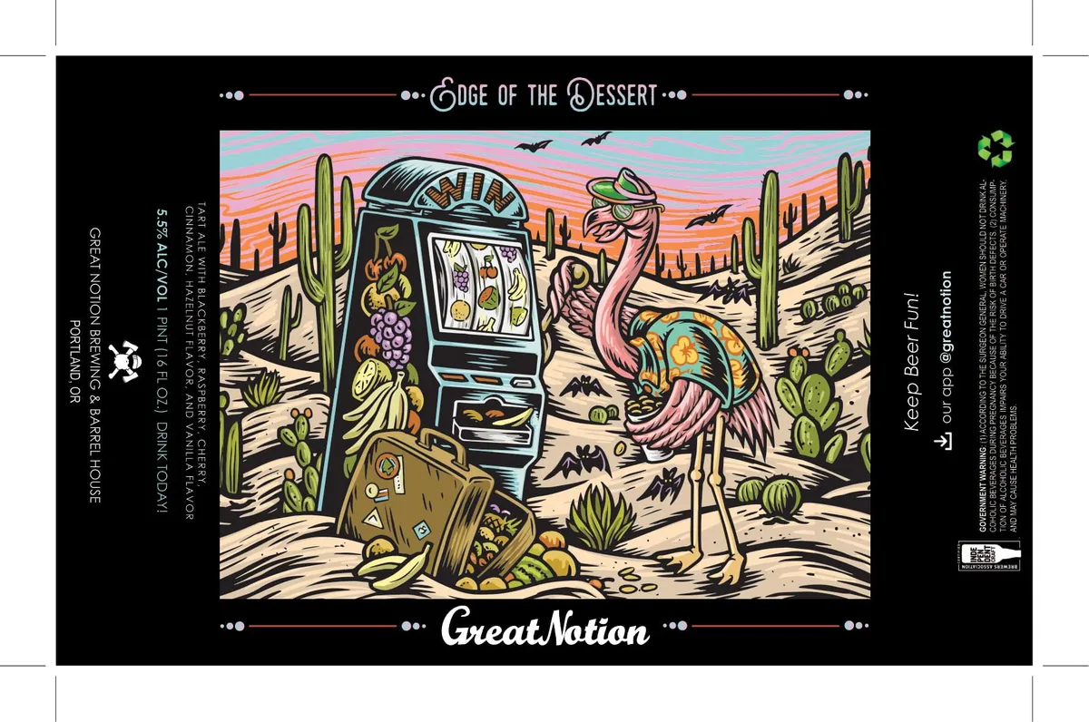 Edge of the Dessert — full label as filed with TTB