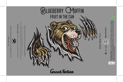Blueberry Muffin Fruit In The Can label