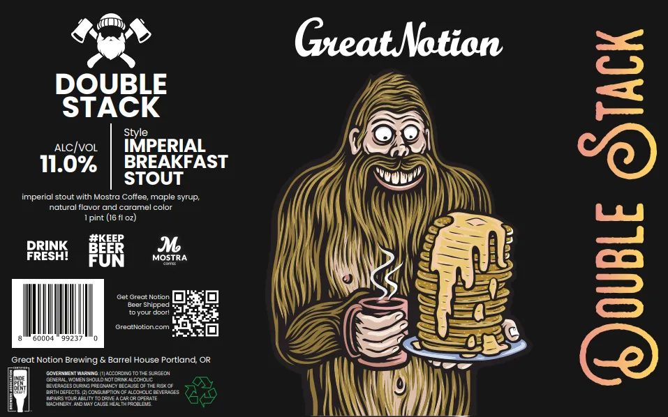 Double Stack — full label as filed with TTB