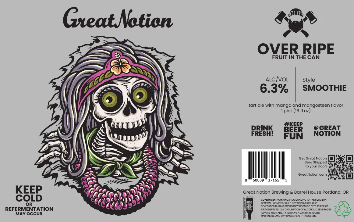 Over Ripe Fruit In The Can — full label as filed with TTB