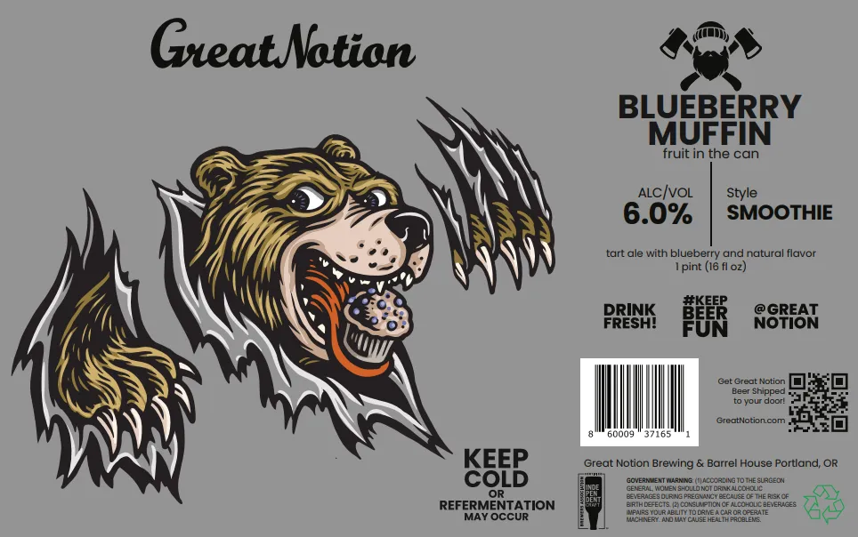 Blueberry Muffin — full label as filed with TTB