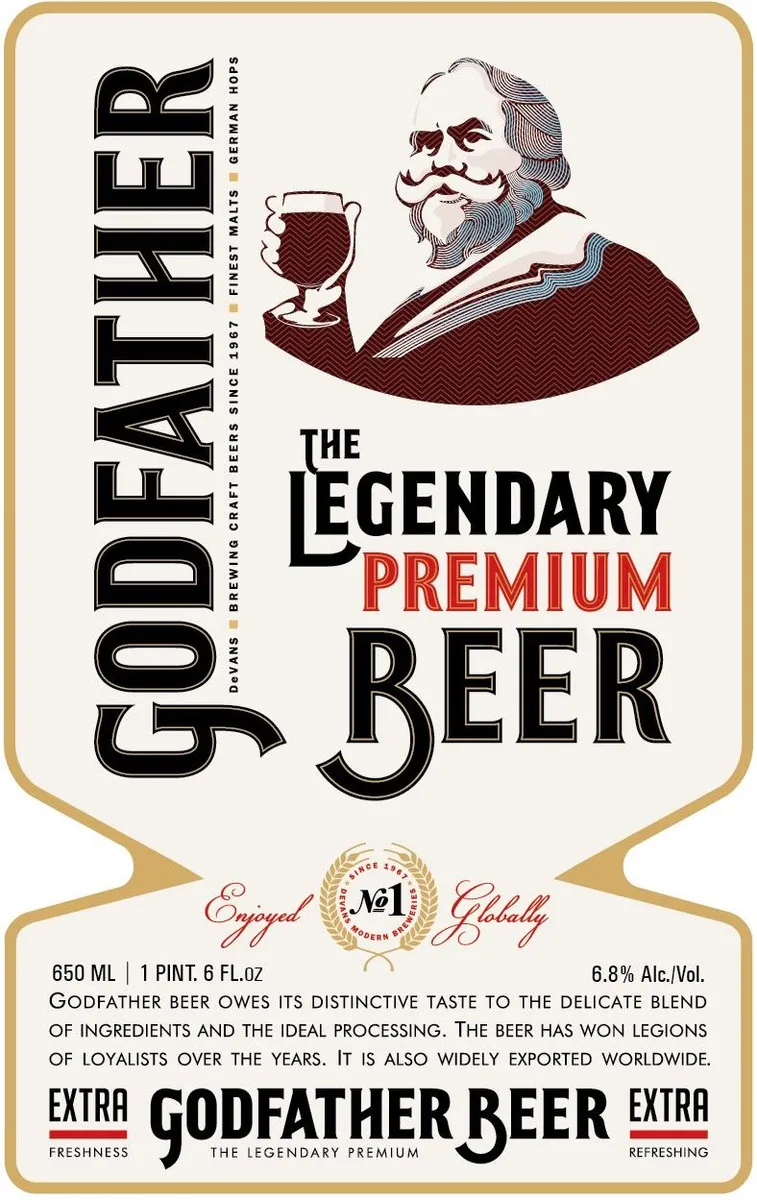 Godfather The Legendary Premium Beer label