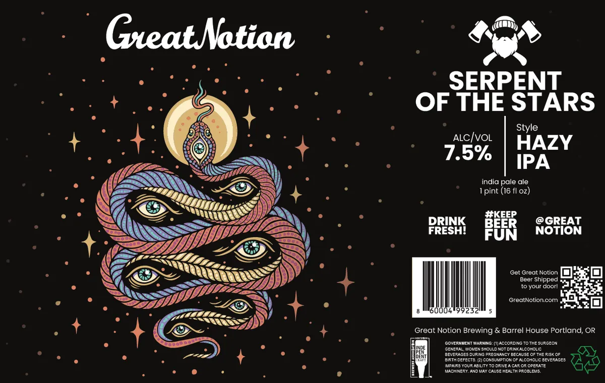 Serpent of the Stars — full label as filed with TTB