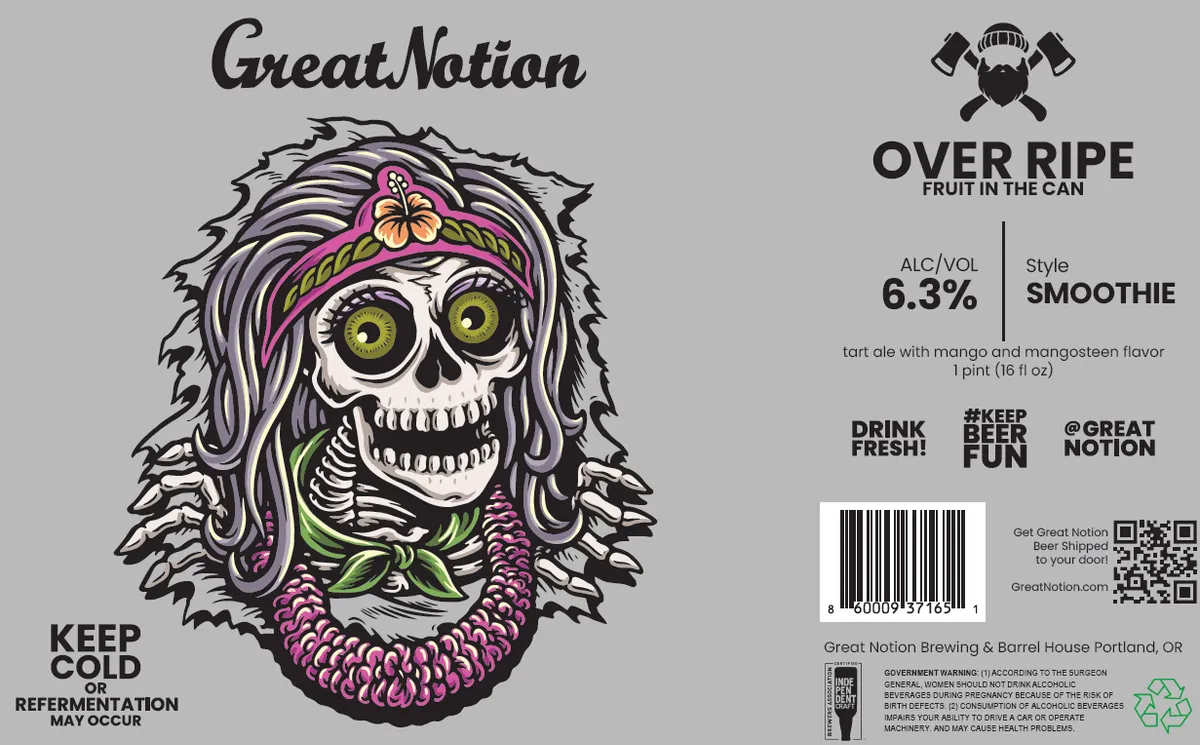 Over Ripe Fruit In The Can — full label as filed with TTB