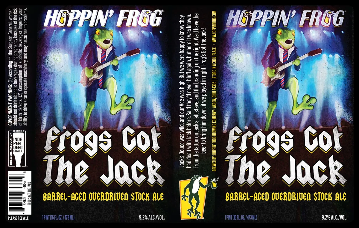 Frogs Got The Jack — full label as filed with TTB